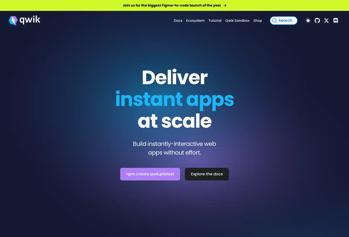 Framework reimagined for the edge! ๐ Qwik Documentation